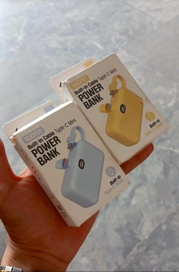 WhatsApp Image 2026-07-20 at 10.40.57 PM (1) 10000mAh Mini Power Bank with Built-in Type-C Cable – Wholesale Imported